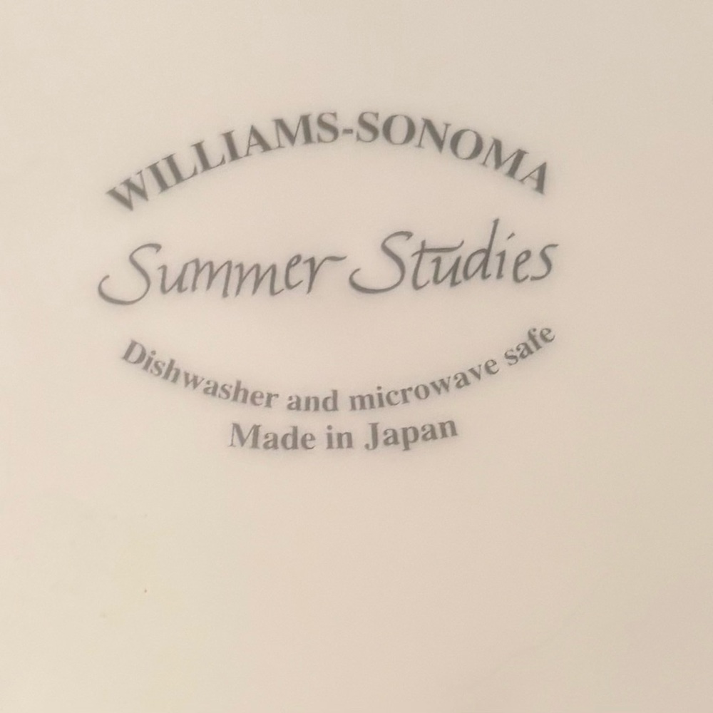 Set Of Six Williams Sonoma Summer Studies Botanical 7.75” Salad Plates Japan - Picture 7 of 7